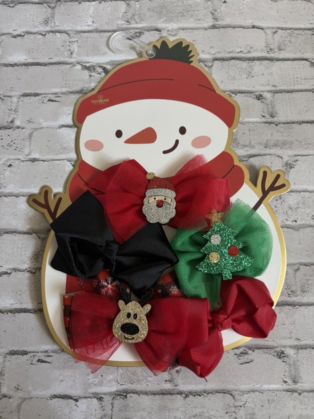 Danbar Global Christmas Girls Bow Clips NEW